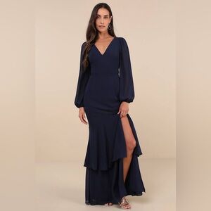 Lulu's Navy Maxi Dress